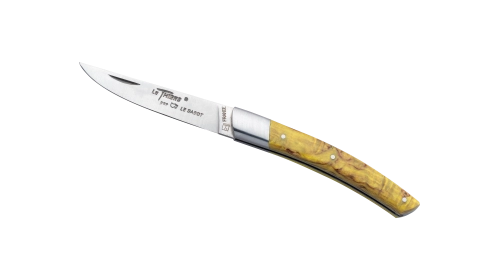 Couteau de poche Le Thiers® Tradition Mitre Inox 10 cm bois stabilisé vert tilleul