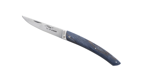 Couteau Le Thiers® 12 cm plein manche bouleau de Finlande bleu