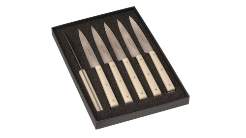 Coffret de 6 couteaux de table Sakura en composite sable Coffret de 6 couteaux de table Sakura en composite sable