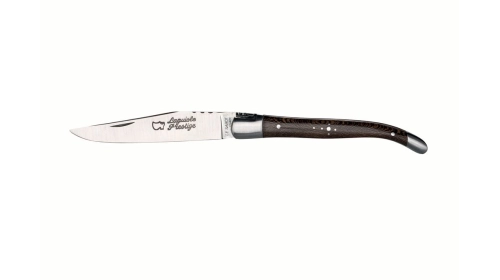Couteau Laguiole 12 cm 2 mitres inox manche érable fumé