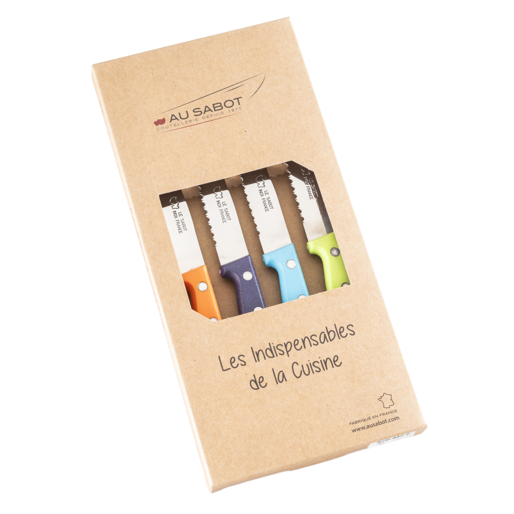 Boite 4 couteaux à Steak Les Intensifs couleurs