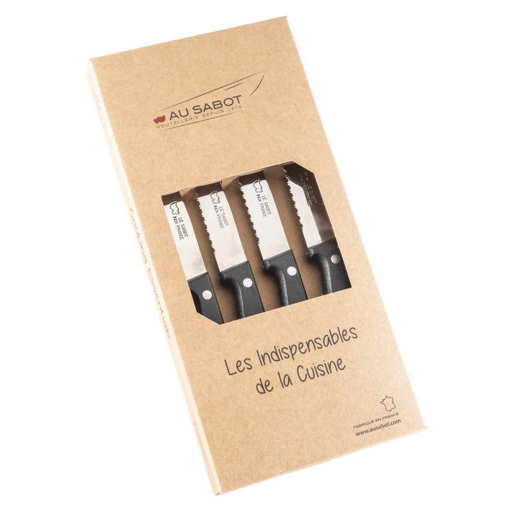 Boite 4 couteaux à Steak Les Intensifs noir
