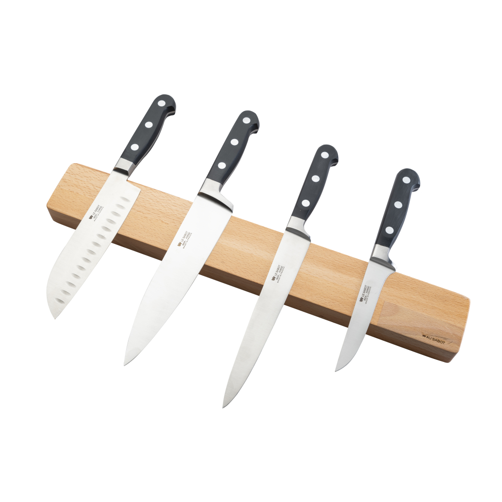 Barre aimantée pour couteaux de 38 cm en hêtre