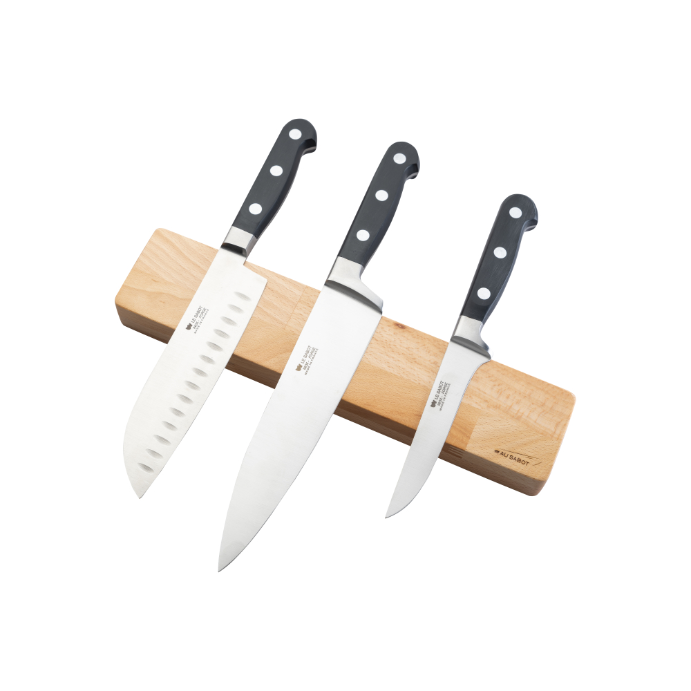 Barre aimantée pour couteaux de 30 cm en hêtre