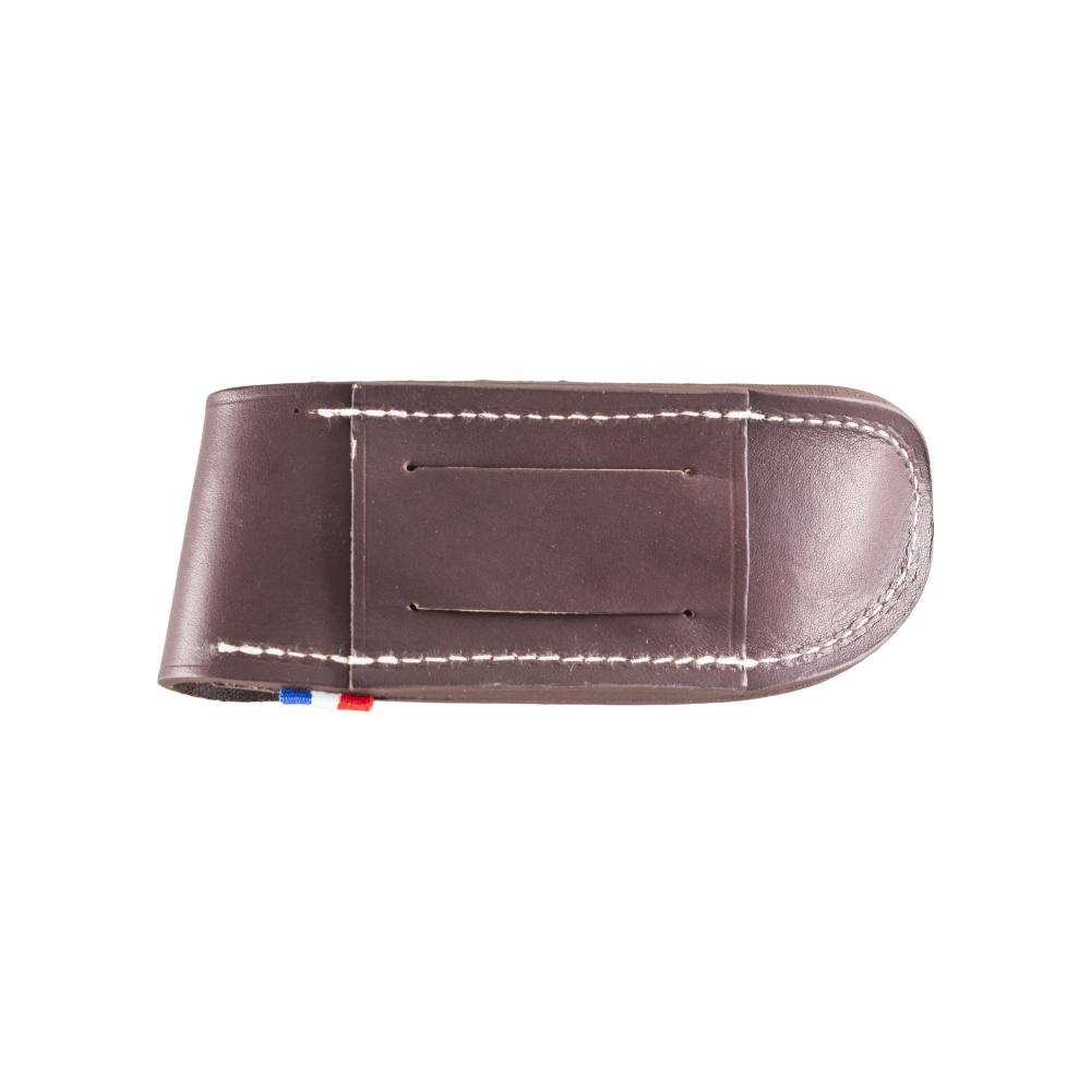 Etui couteau en cuir marron pour le Baribal®, le Rouergue ou l’Amicu®