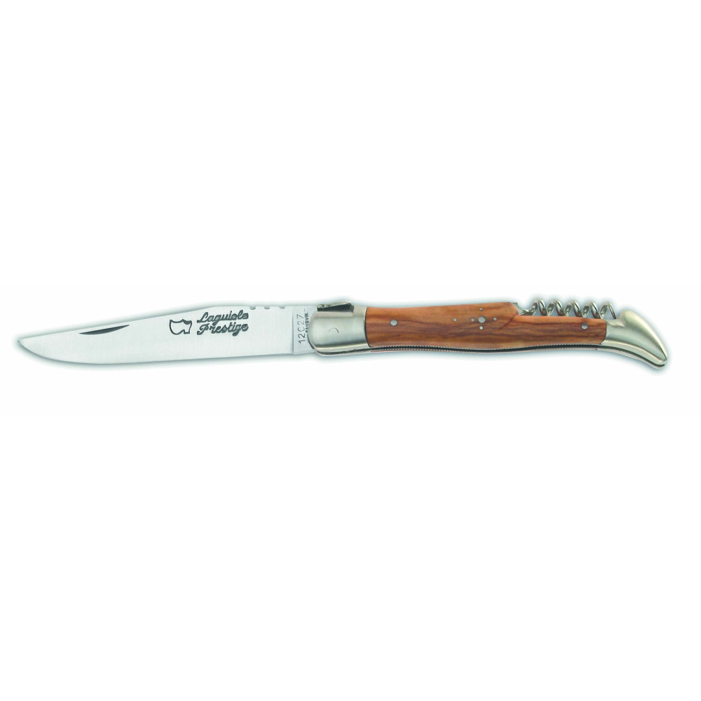 Couteau Laguiole 11 cm avec tire-bouchon manche olivier