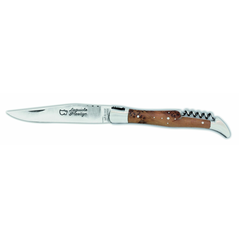 Couteau Laguiole 11 cm avec tire-bouchon manche genévrier