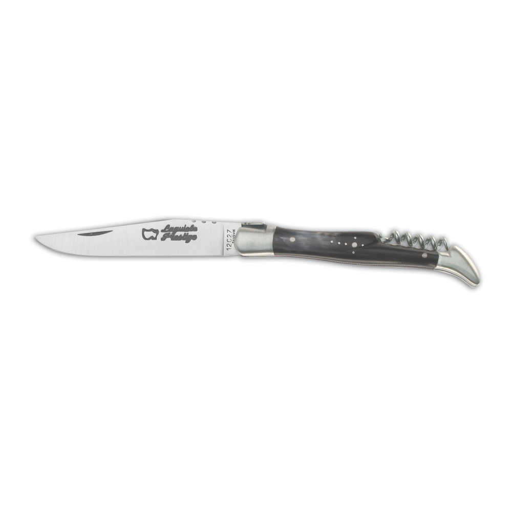 Couteau Laguiole avec tire-bouchon manche corne