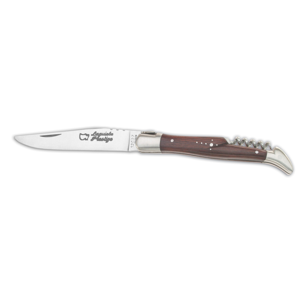 Couteau Laguiole avec tire-bouchon manche bois de violette
