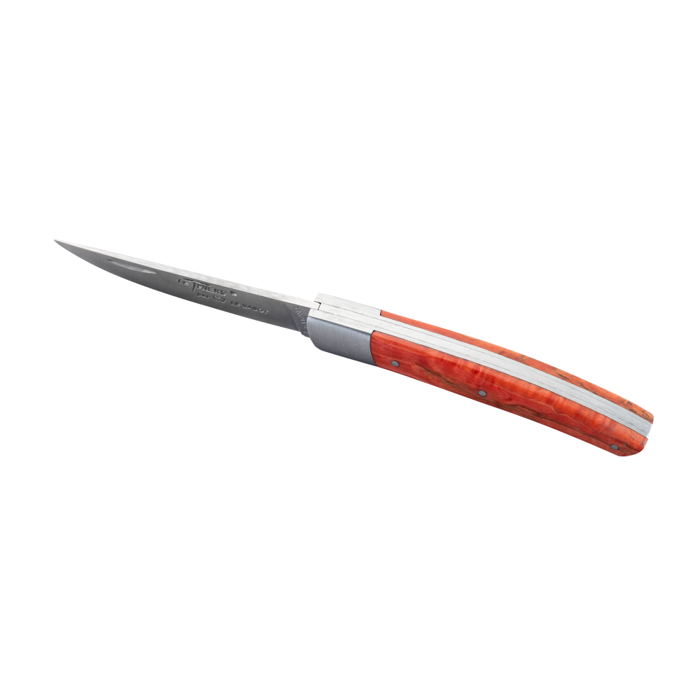 Couteau de poche Le Thiers® Tradition Mitre Inox 10 cm bois stabilisé rouge
