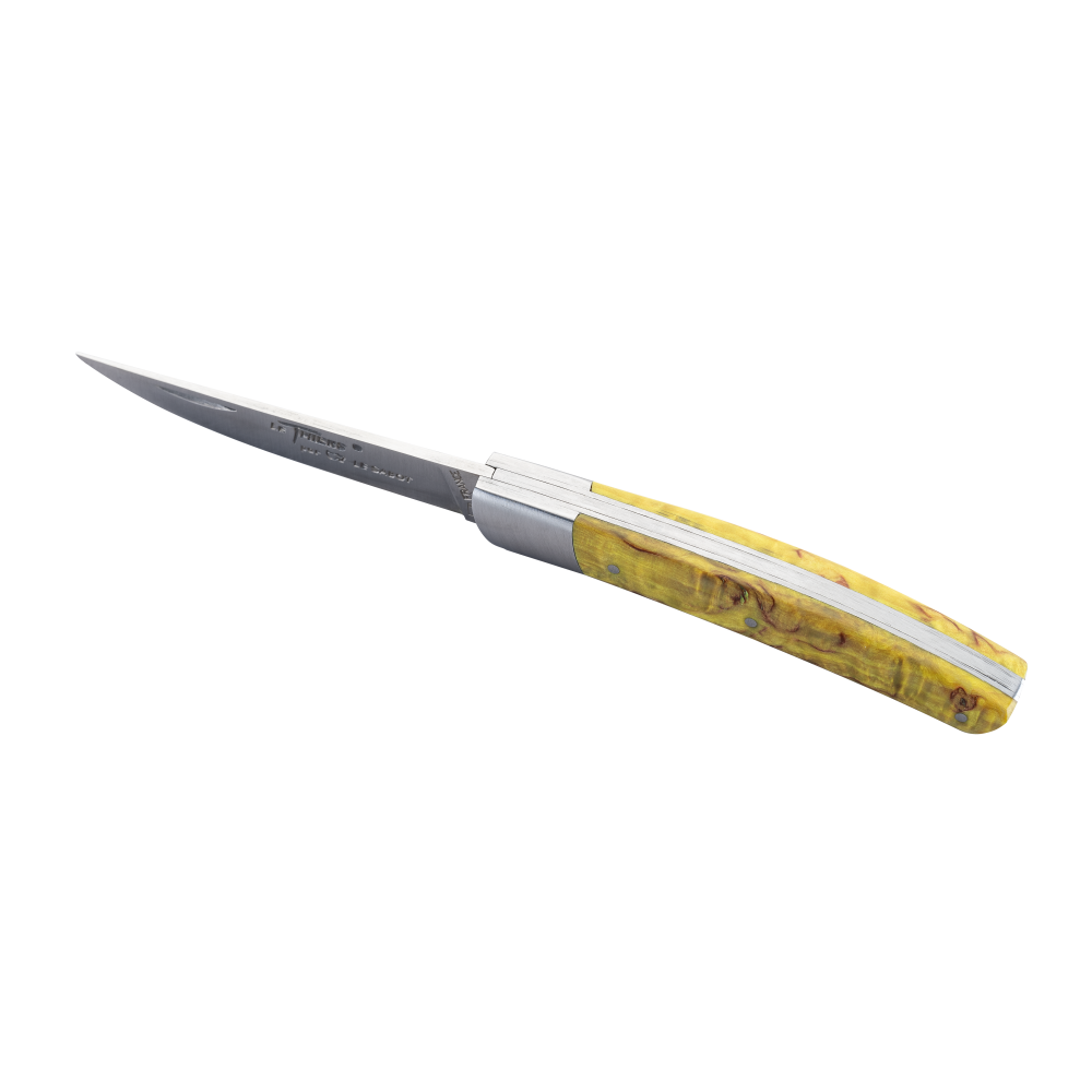Couteau de poche Le Thiers® Tradition Mitre Inox 10 cm bois stabilisé vert tilleul