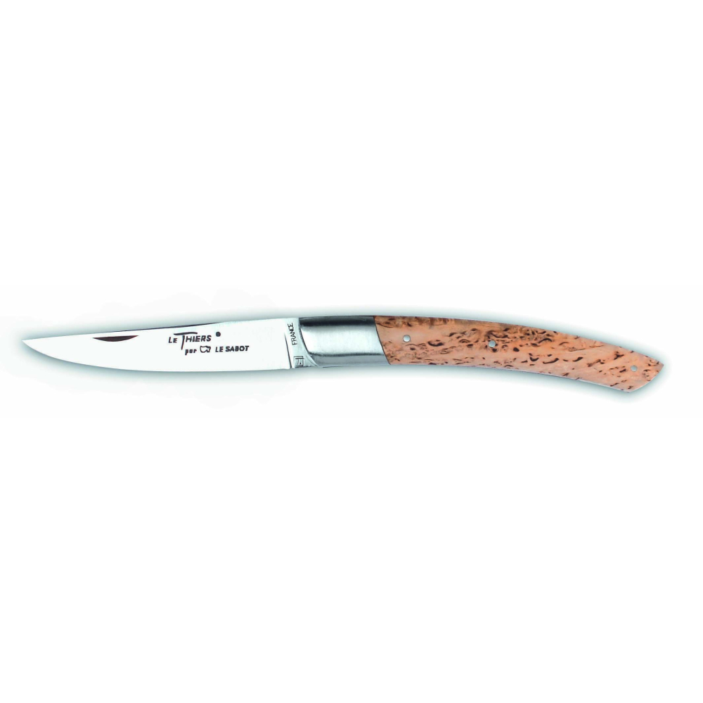 Couteau de poche Le Thiers 11 cm 1 mitre inox bouleau de Finlande