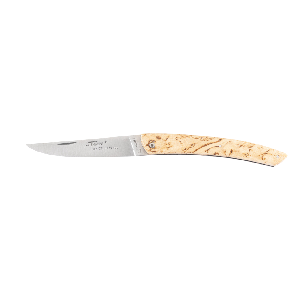 Couteau Le Thiers® 12 cm plein manche bouleau de Finlande