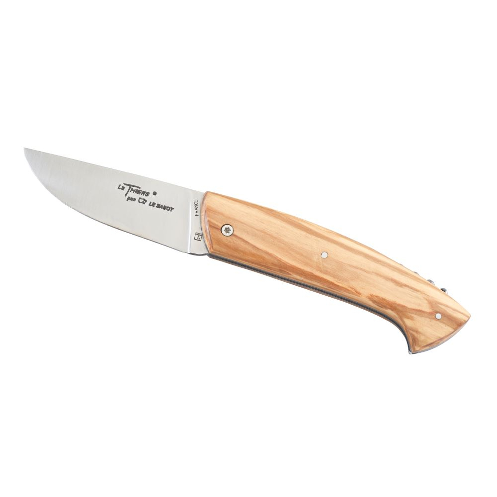 Couteau Le Thiers® Chasseur avec tire-bouchon en olivier