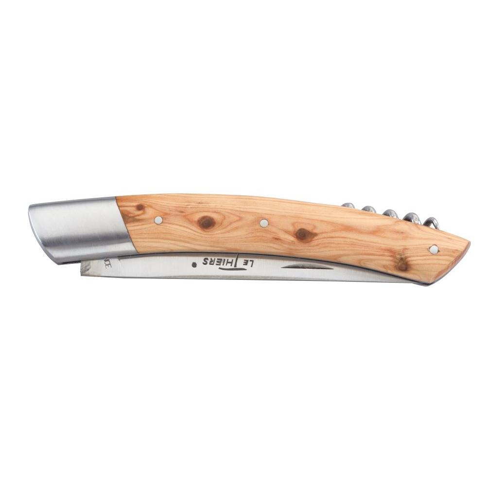 Couteau Le Thiers® 12 cm avec tire-bouchon manche genévrier