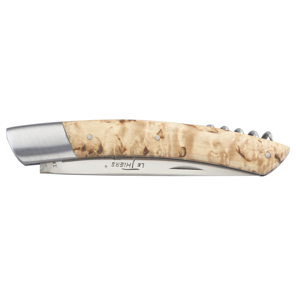 Couteau Le Thiers® 12 cm avec tire-bouchon manche bouleau de Finlande