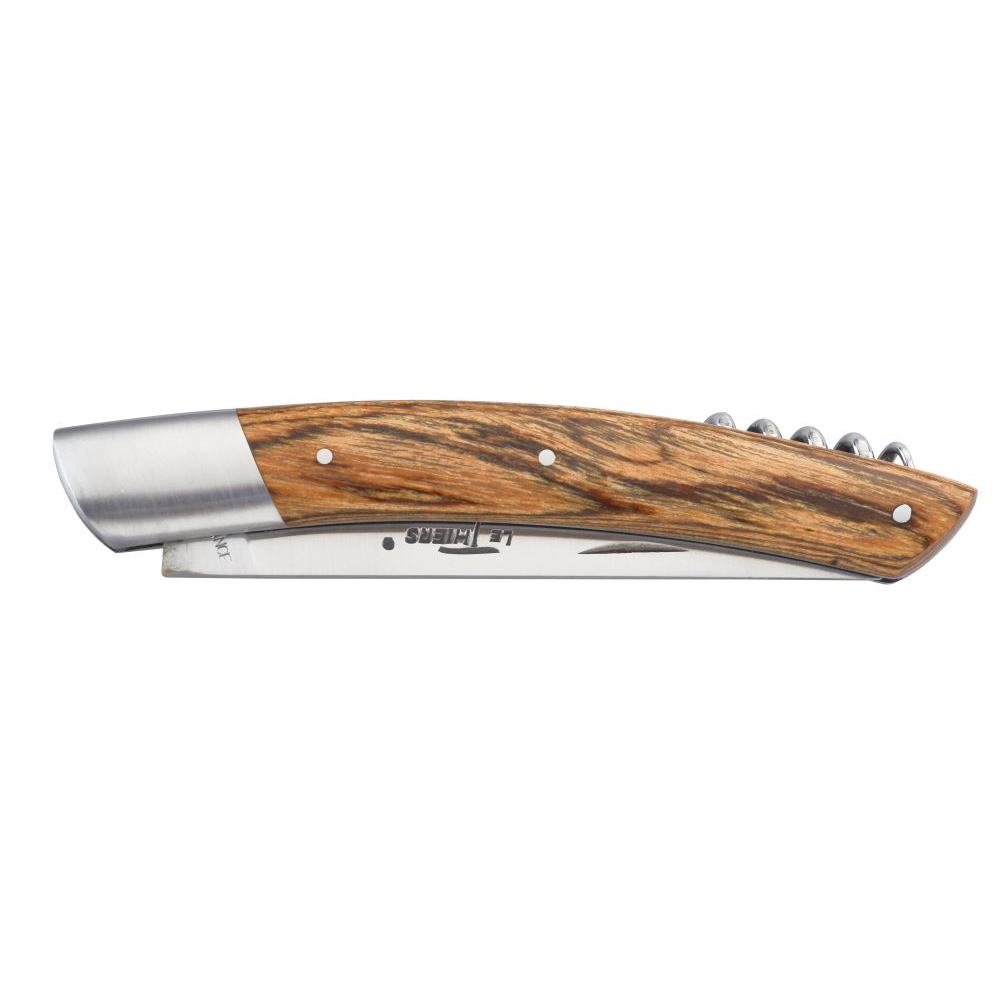 Couteau Le Thiers® 12 cm avec tire-bouchon manche bocote