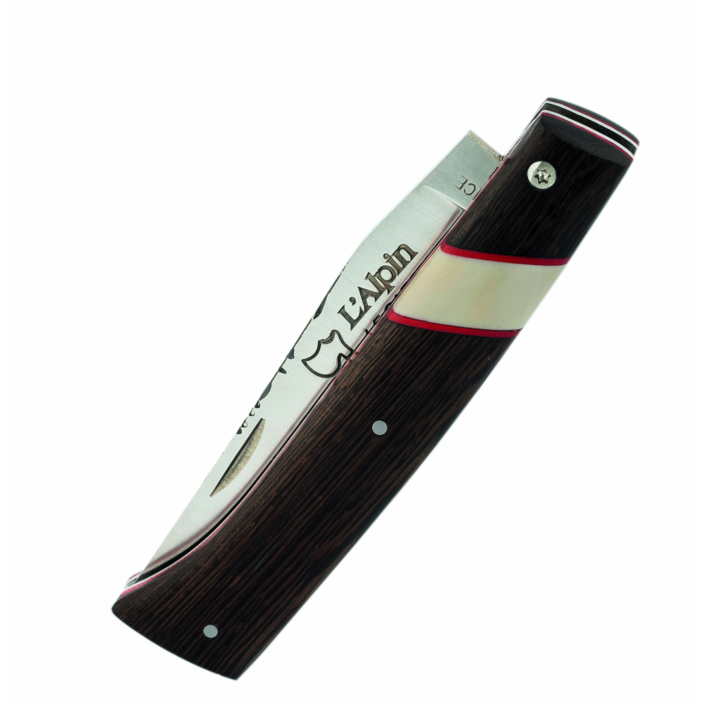 Couteau de poche pliant L'Alpin Création Insert Phacochère bocote