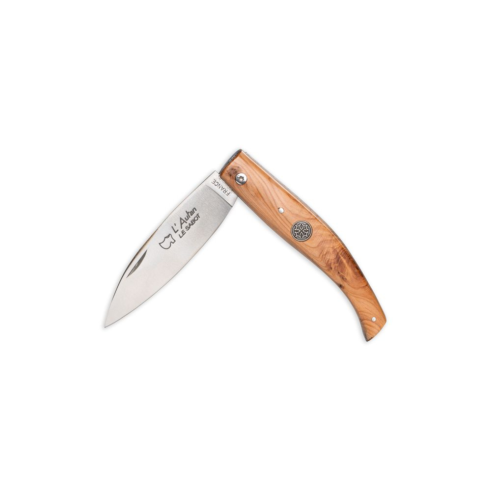 Couteau l'Autan® Médaillon Croix Occitane manche genévrier