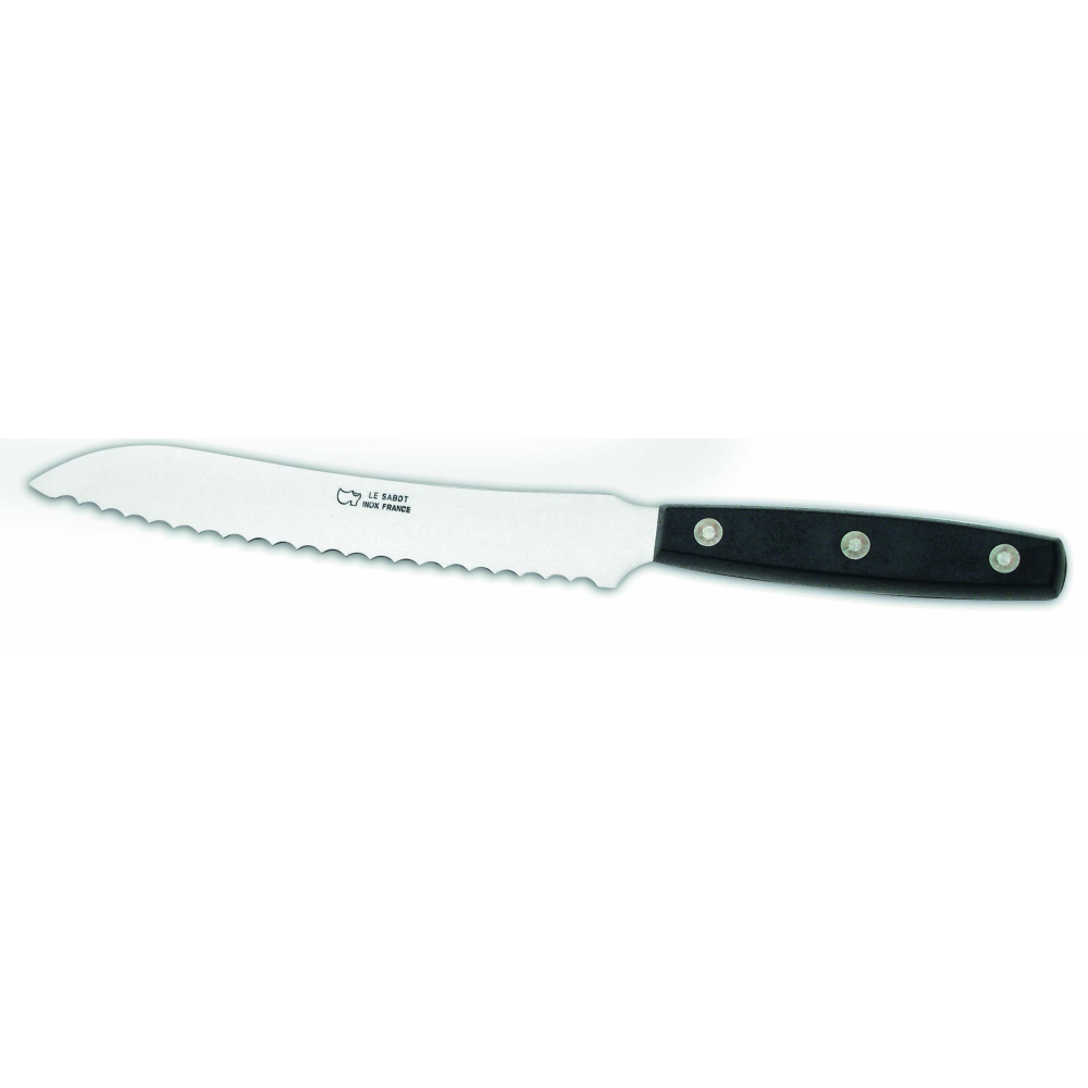 Couteau à pain lame de 20 cm manche polymère noir