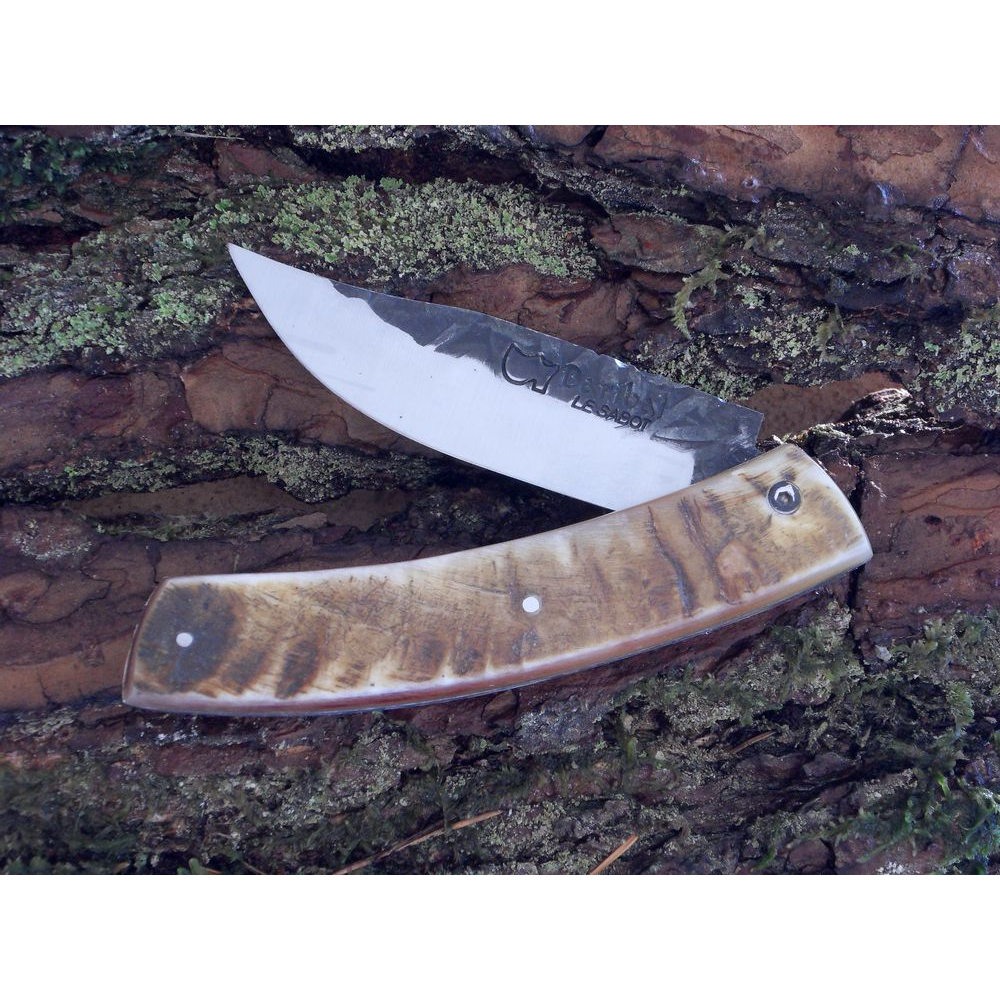 Couteau Baribal® Aspet Martelé en corne de bélier