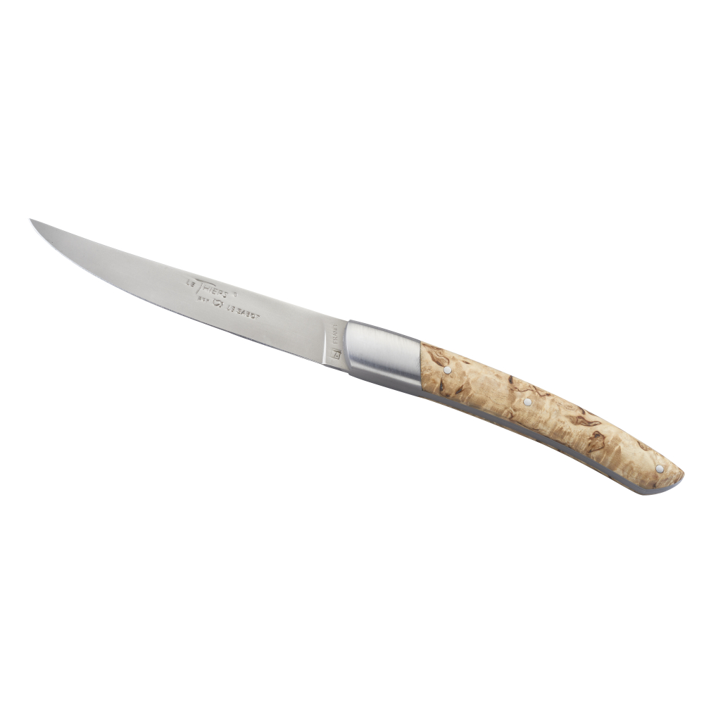 Couteau de table Le Thiers® une mitre inox en bouleau de finlande