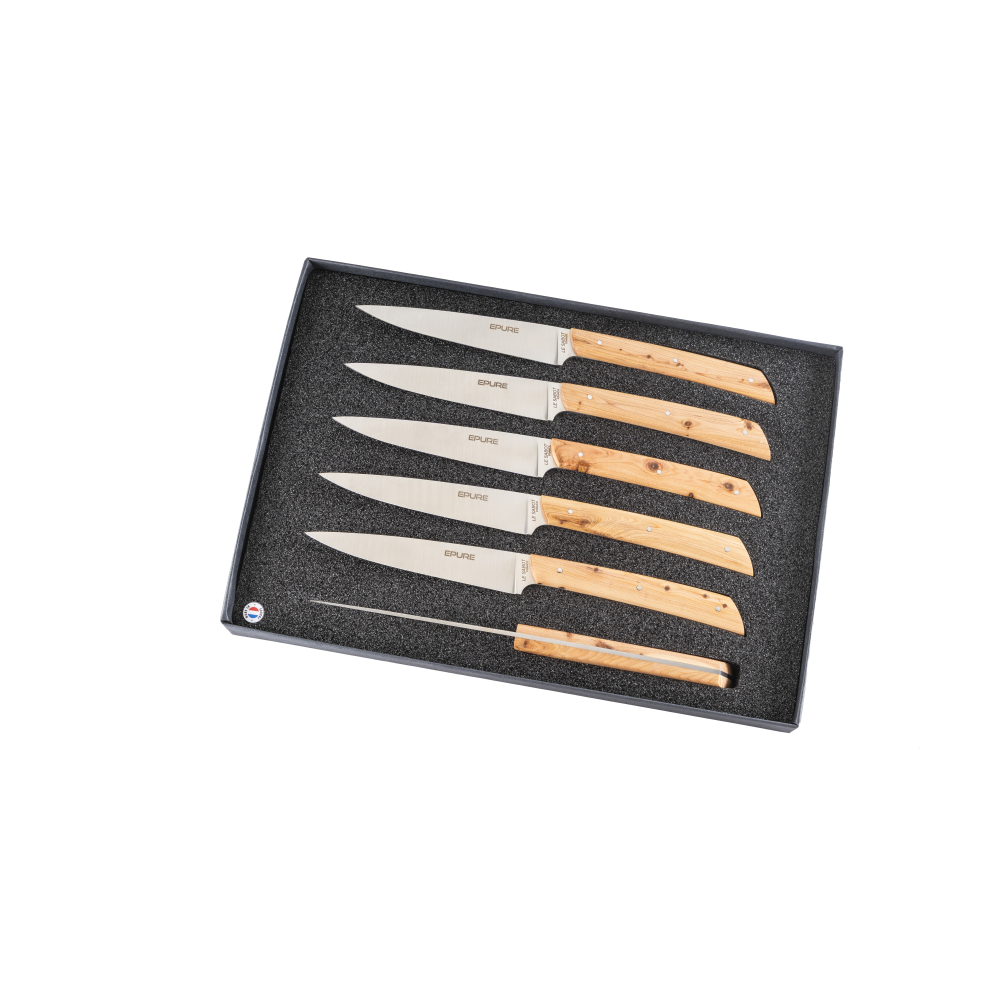 Coffret 6 Couteaux Table Epure Bois