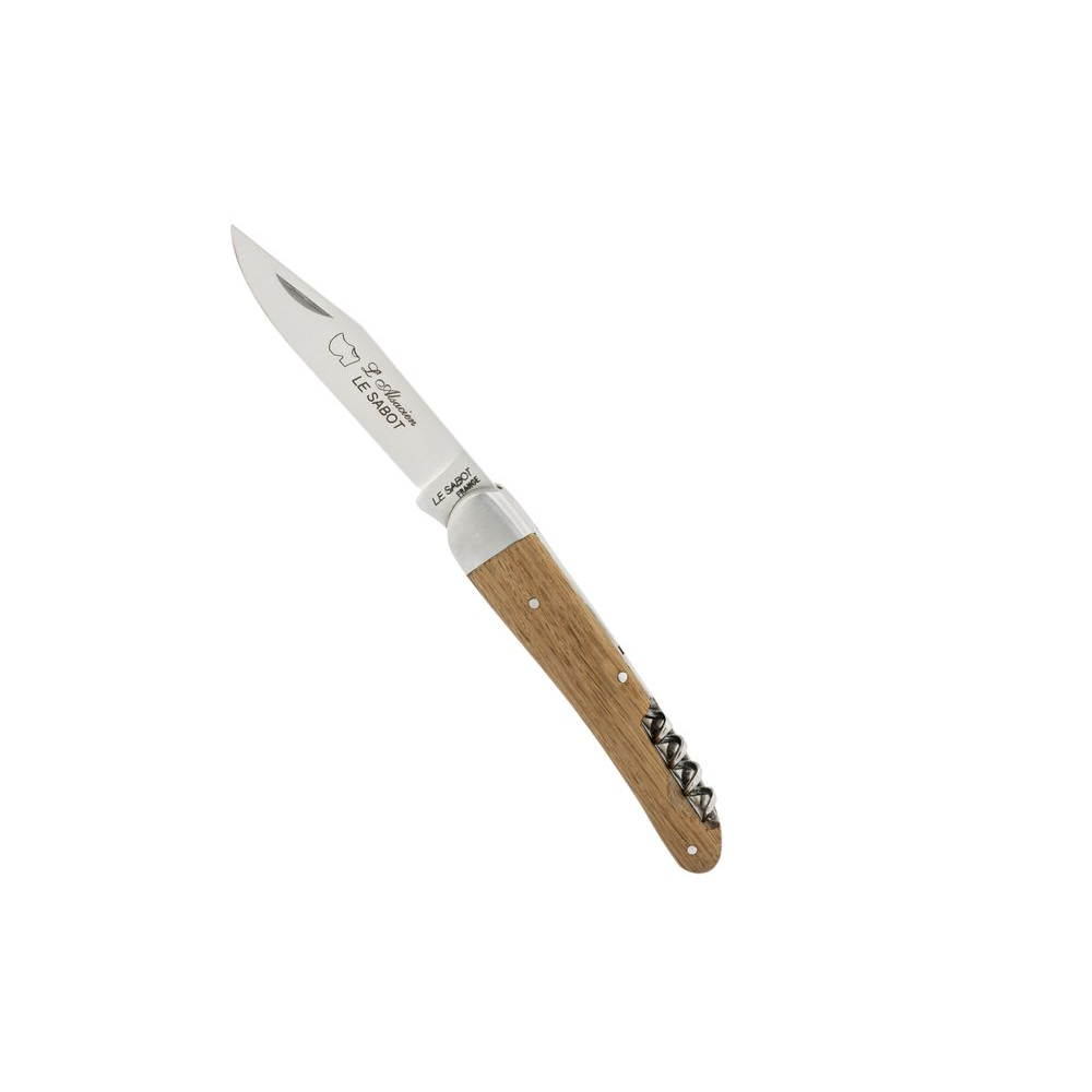 Couteau L’Alsacien manche chêne avec tire-bouchon
