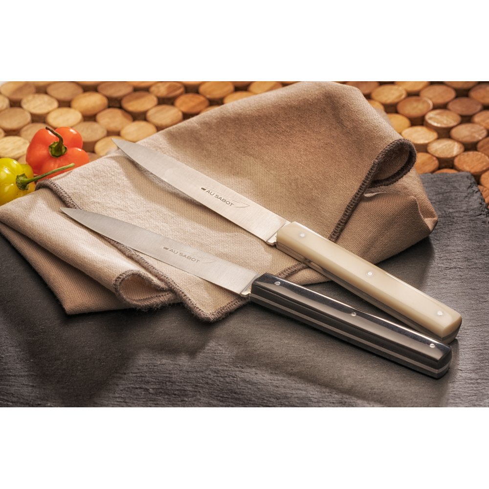 Coffret 6 Couteaux Table Richelieu Composite Sable