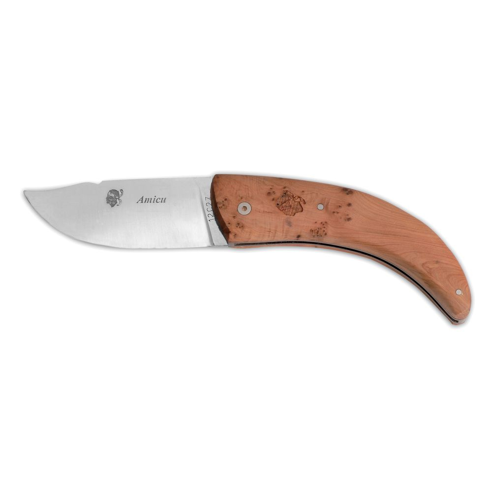 Couteau Amicu® Gravure tête de Maure manche genévrier