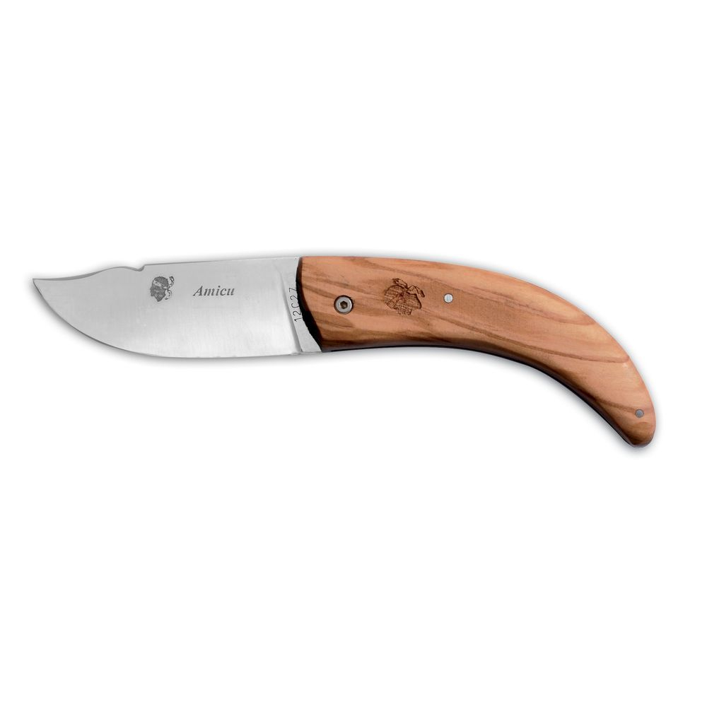 Couteau Amicu® Gravure tête de Maure manche olivier