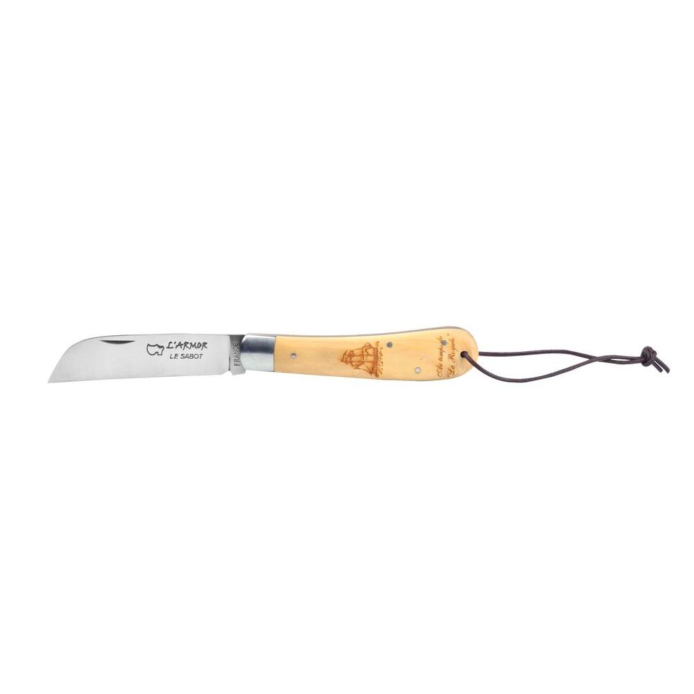Couteau l'Armor® Gravure manche buis gravure Voilier