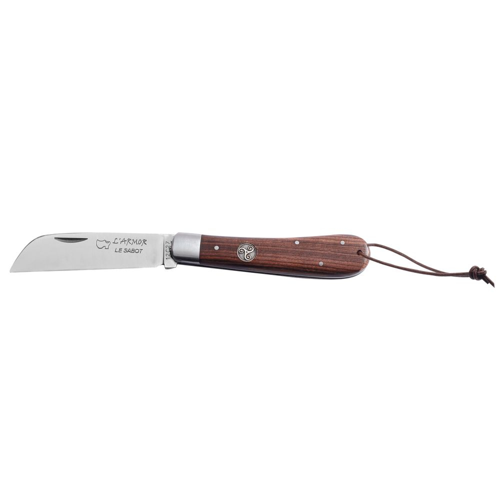 Couteau de poche pliant l'Armor® Médaillon Triskell manche bois de violette