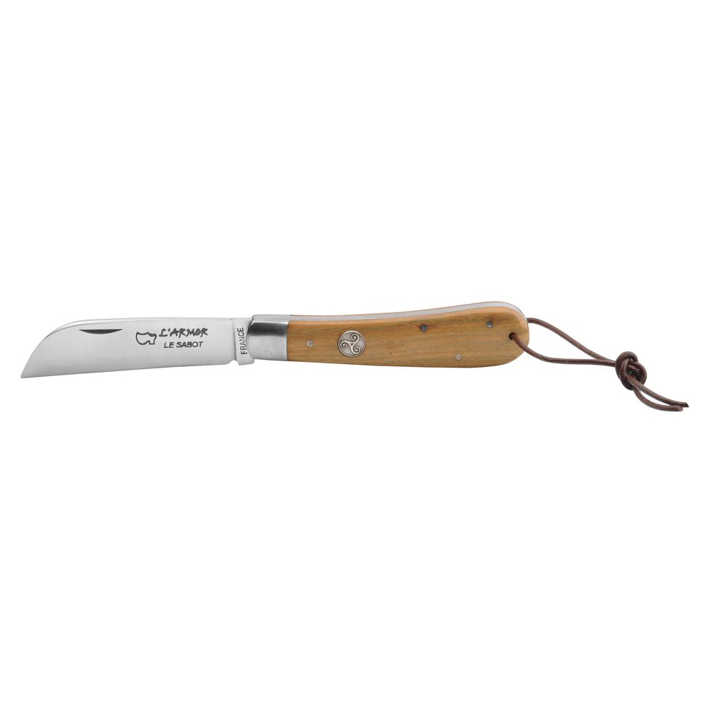 Couteau de poche pliant l'Armor® Médaillon Triskell manche teck