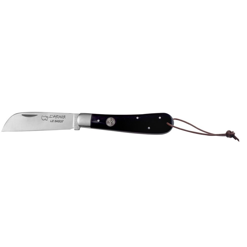 Couteau de poche pliant l'Armor® Médaillon Triskell manche ébène