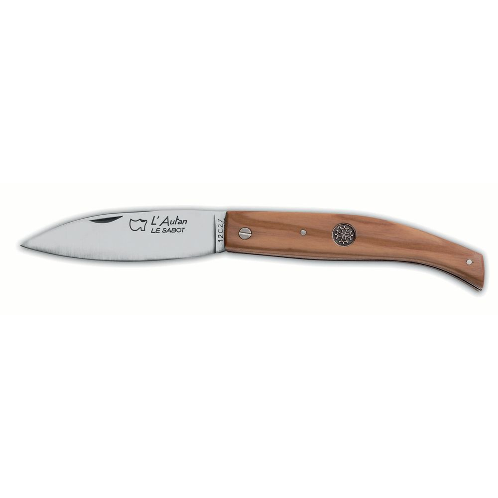 Couteau l'Autan® Médaillon Croix Occitane manche olivier