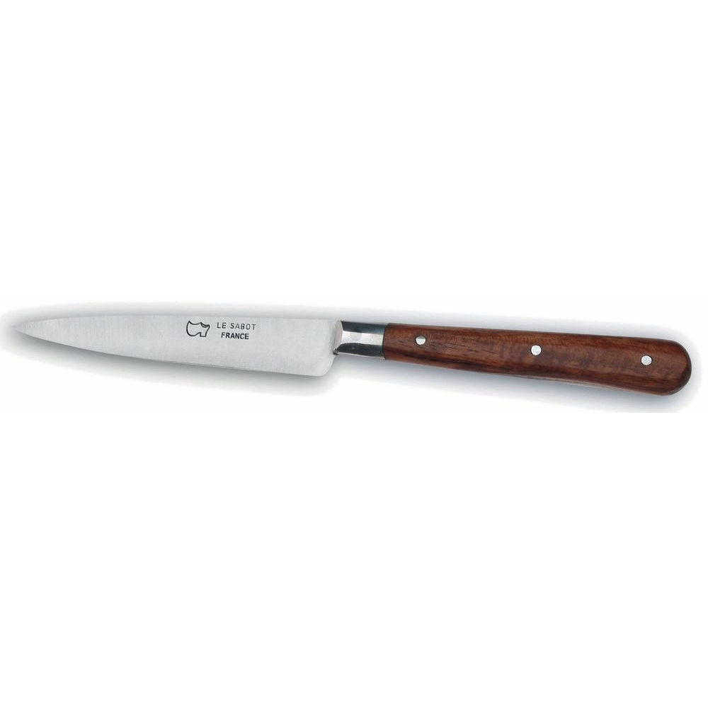 Couteau de Cuisine Multi-usages manche bois à mitre lame 10.5 cm
