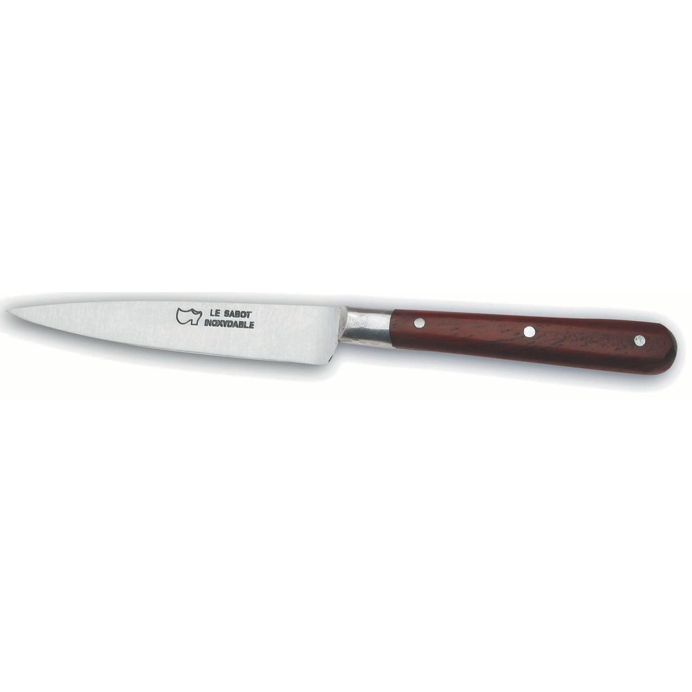 Couteau de Cuisine Multi-usages manche bois mitre lame 10 cm