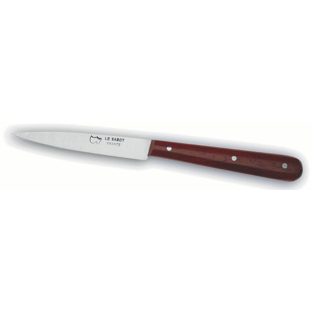 Couteau office manche padouk lame étroite9 cm