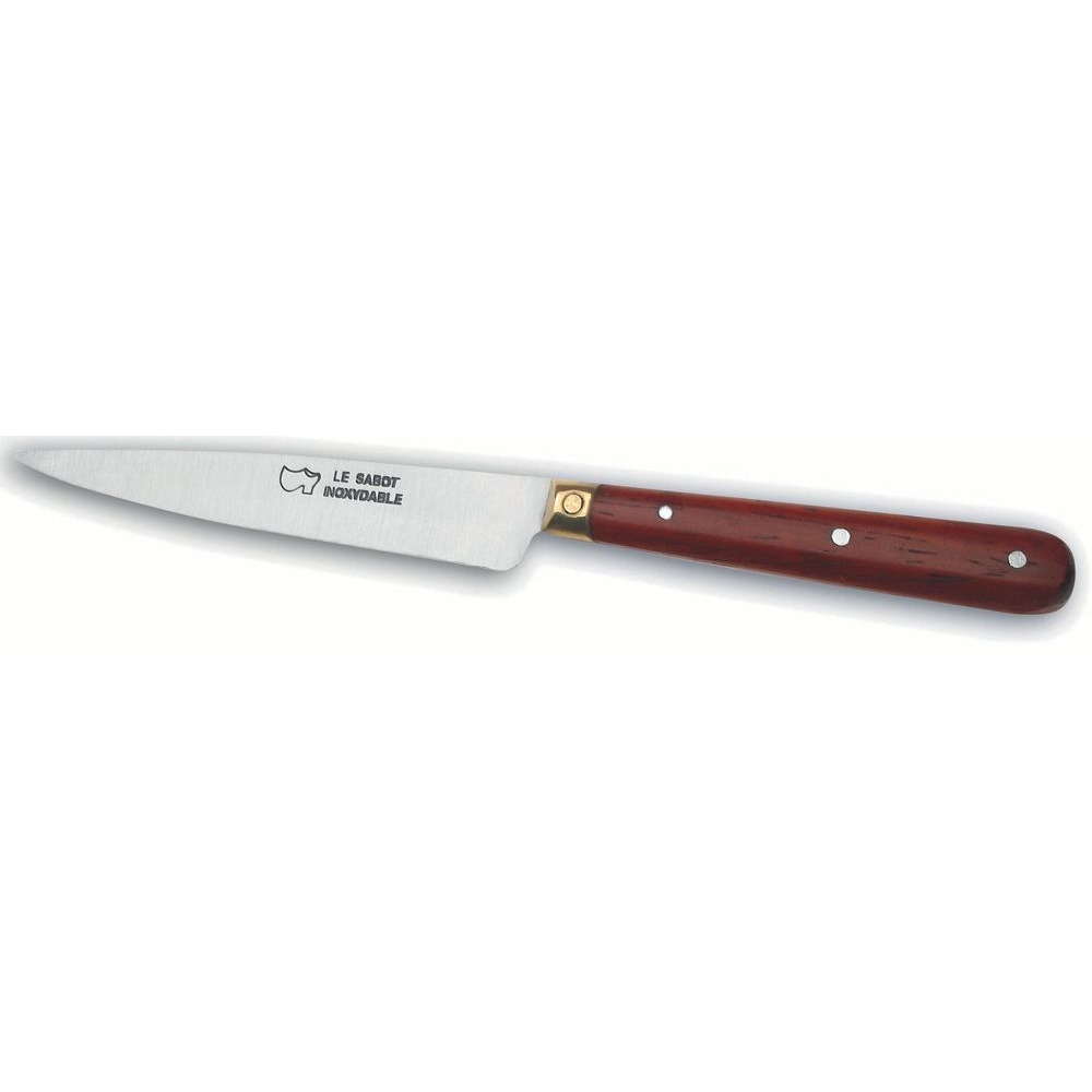 Couteau office à mitre cuivre manche padouk lame 10 Cm