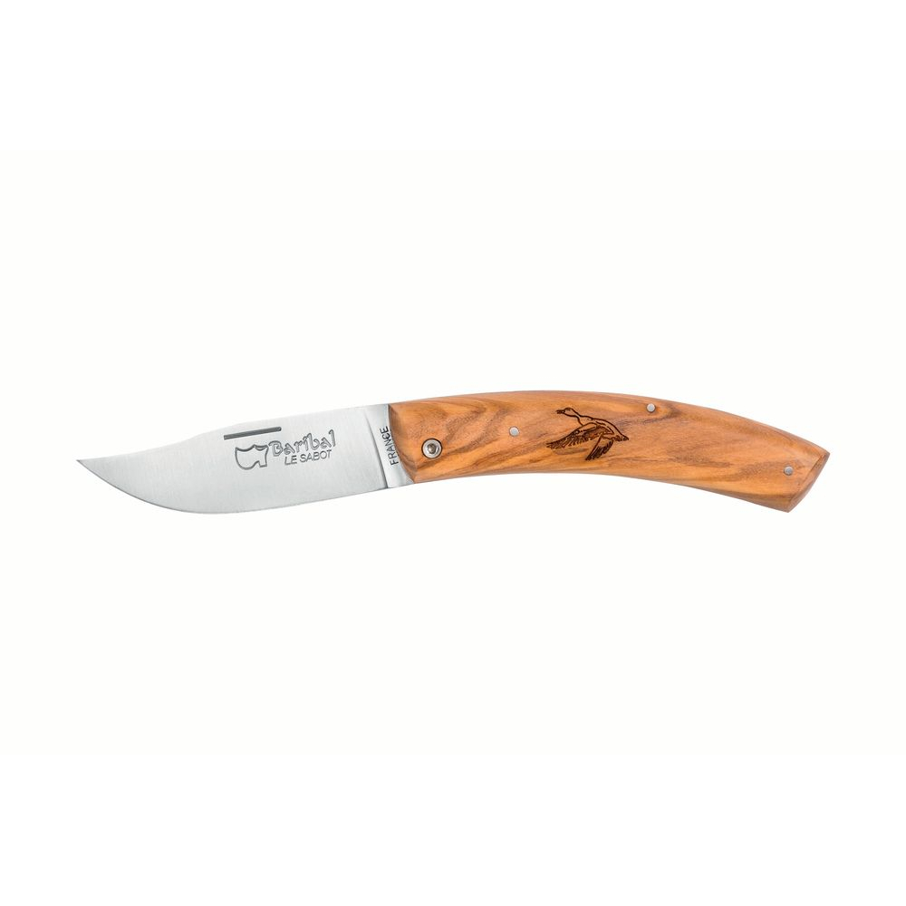 Couteau Baribal® en olivier gravure Colvert