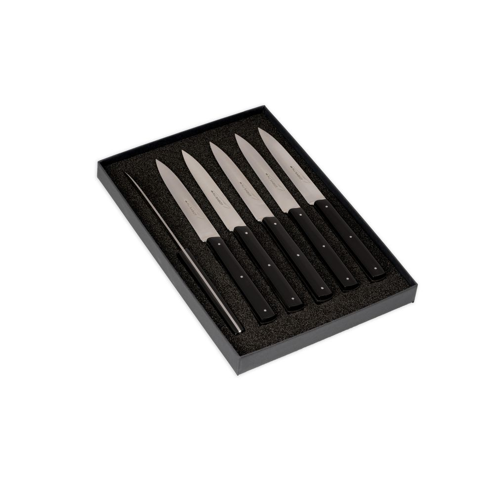 Coffret de 6 couteaux de table Le Richelieu en composite noir