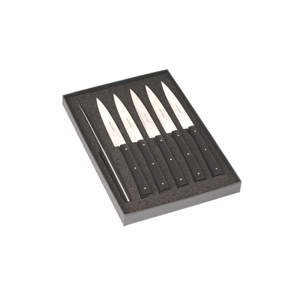 Coffret de 6 couteaux de table Sakura en composite noir