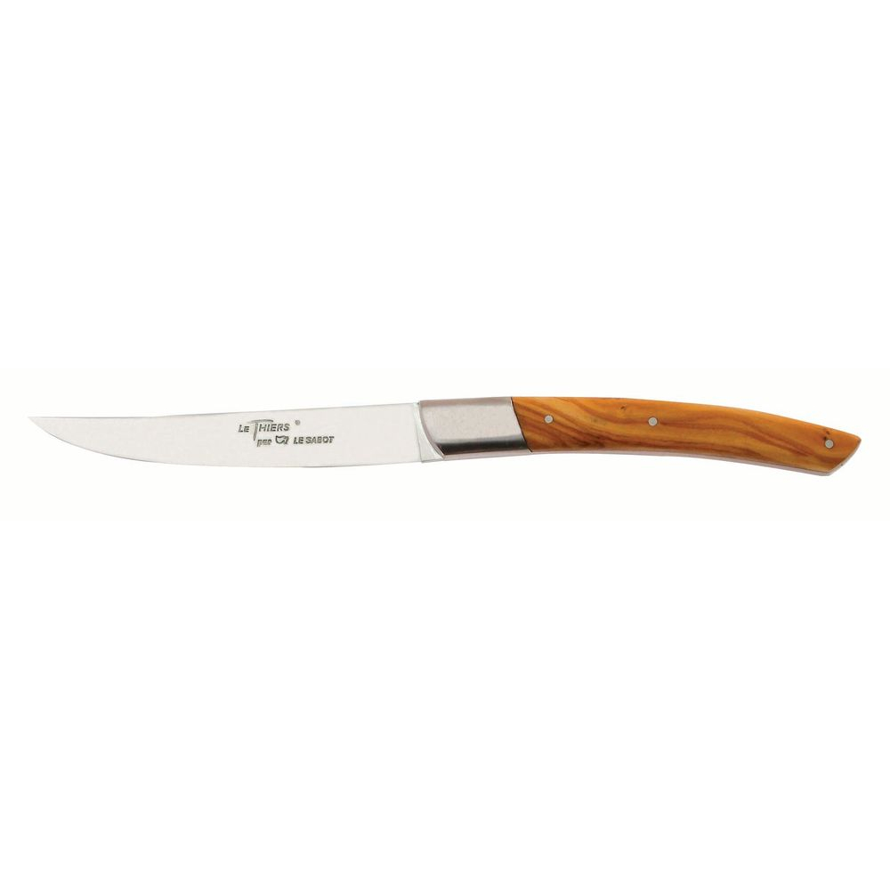 Couteau de table Le Thiers® une mitre inox en olivier