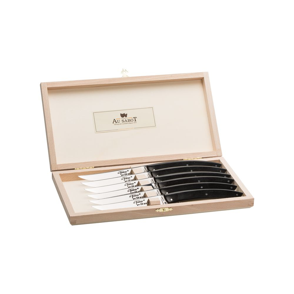 Coffret de 6 couteaux de table Le Thiers® en composite noir