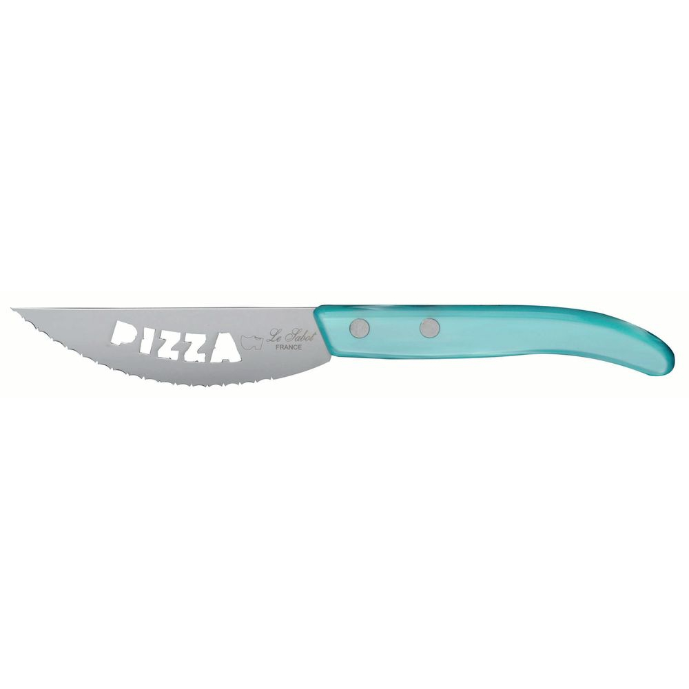 Couteau à pizza Origin en plexi turquoise