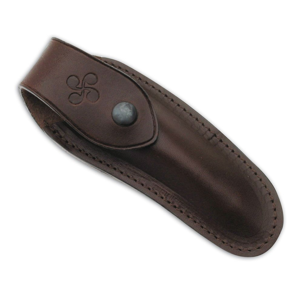 Etui couteau en cuir marron pour Le Basque