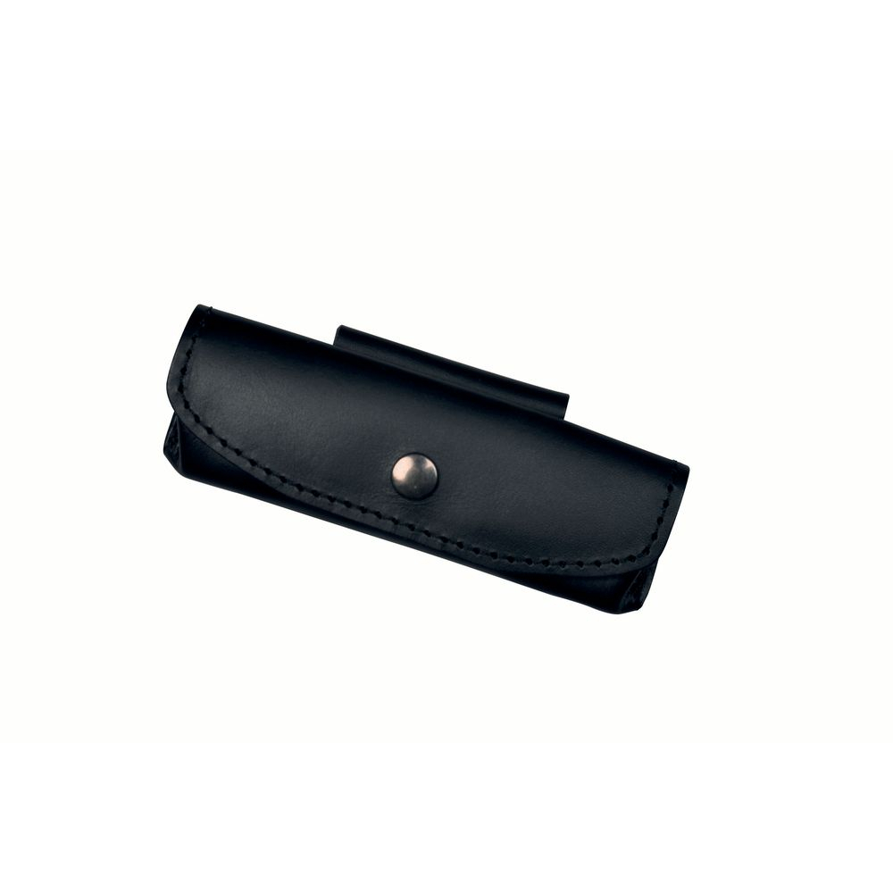 Etui couteau en cuir noir pour un 12 cm, port horizontal