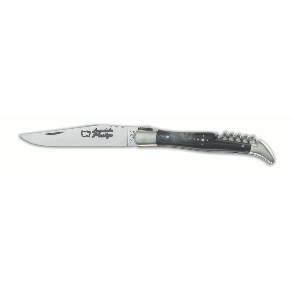 Couteau Laguiole avec tire-bouchon manche corne