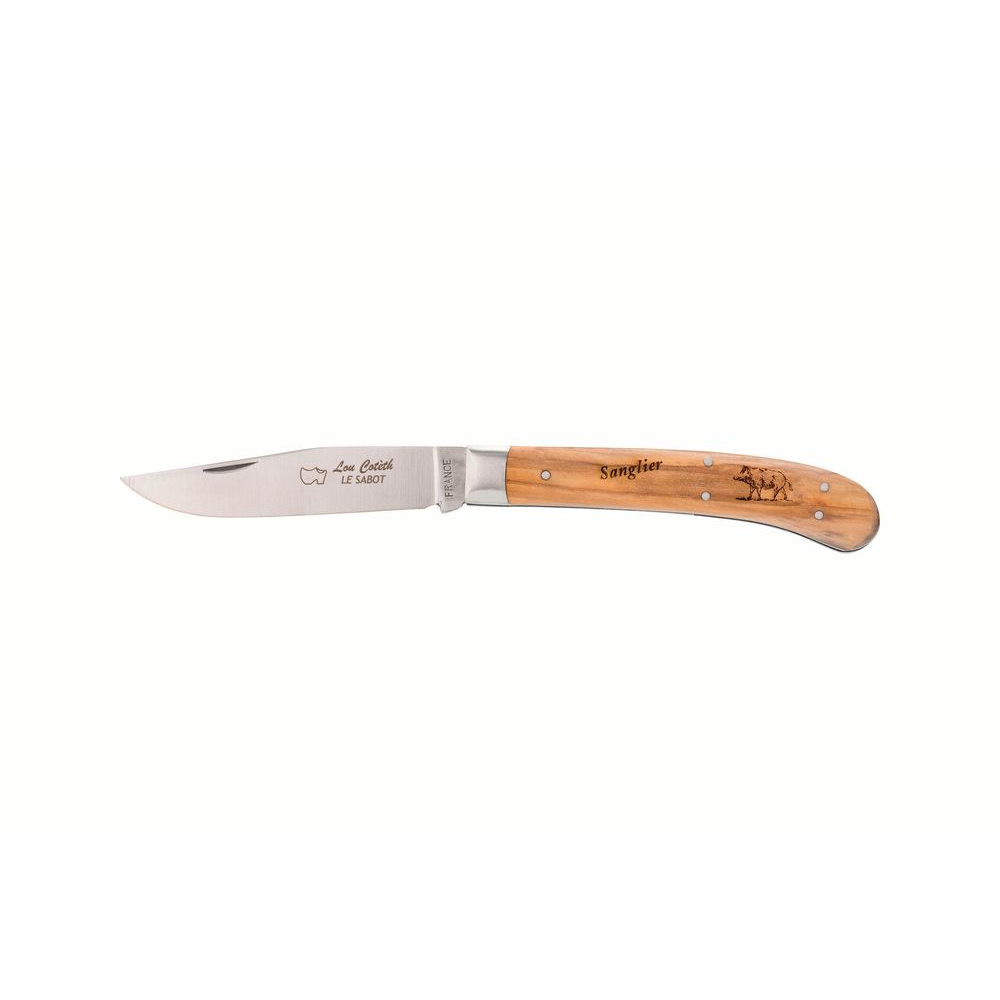 Lou Coteth® en olivier gravure Sanglier